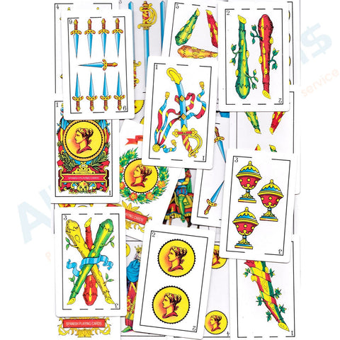 Spanish Playing Tarot Cards Cartas Españolas Baraja Española 50 Plastic  Coated